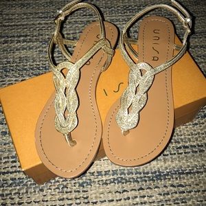 Gold Sparkle Sandals